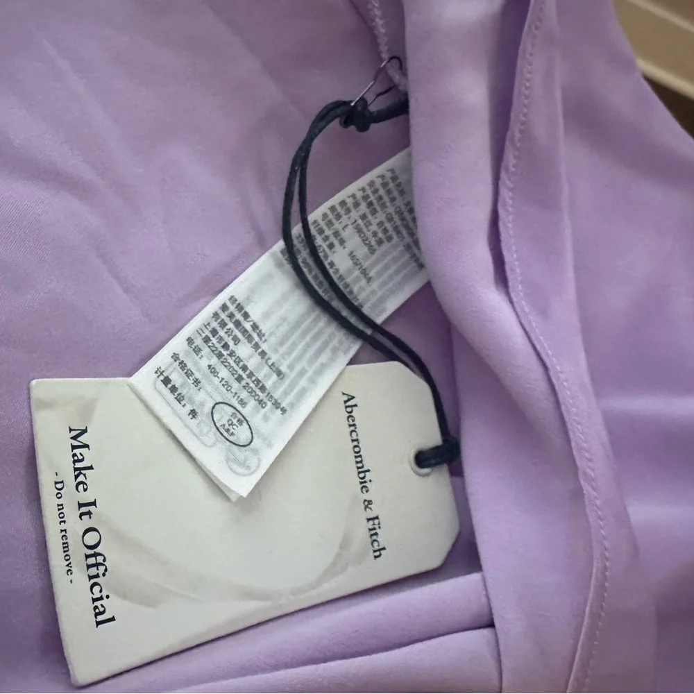 Abercrombie & Fitch Lavender Satin Dress - Picture 6 of 6